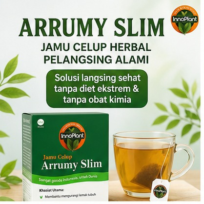 jamu pelangsing, jamu celup, herbal pelangsing, jamu diet, pelangsing alami, Arrumy Slim