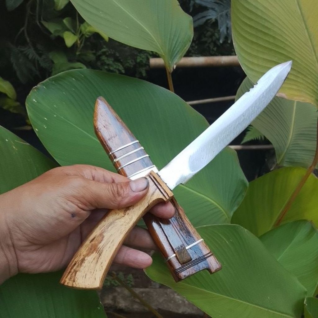 Pisau Chep Tuna Baja 7 inch Kayu Johar