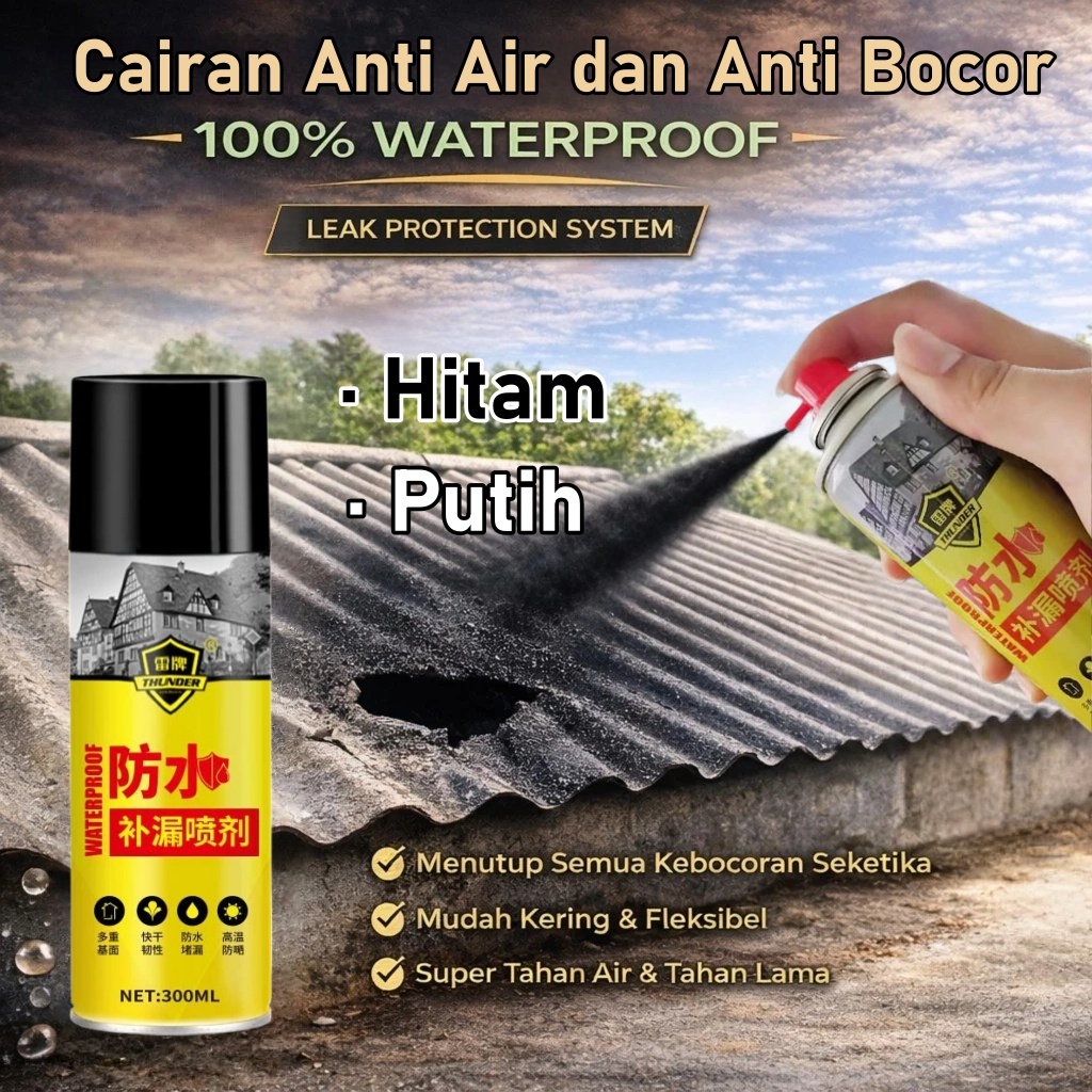 300ml aquaproof anti bocor  semprotan pipa dempul tembok retak dan bolong dinding genteng