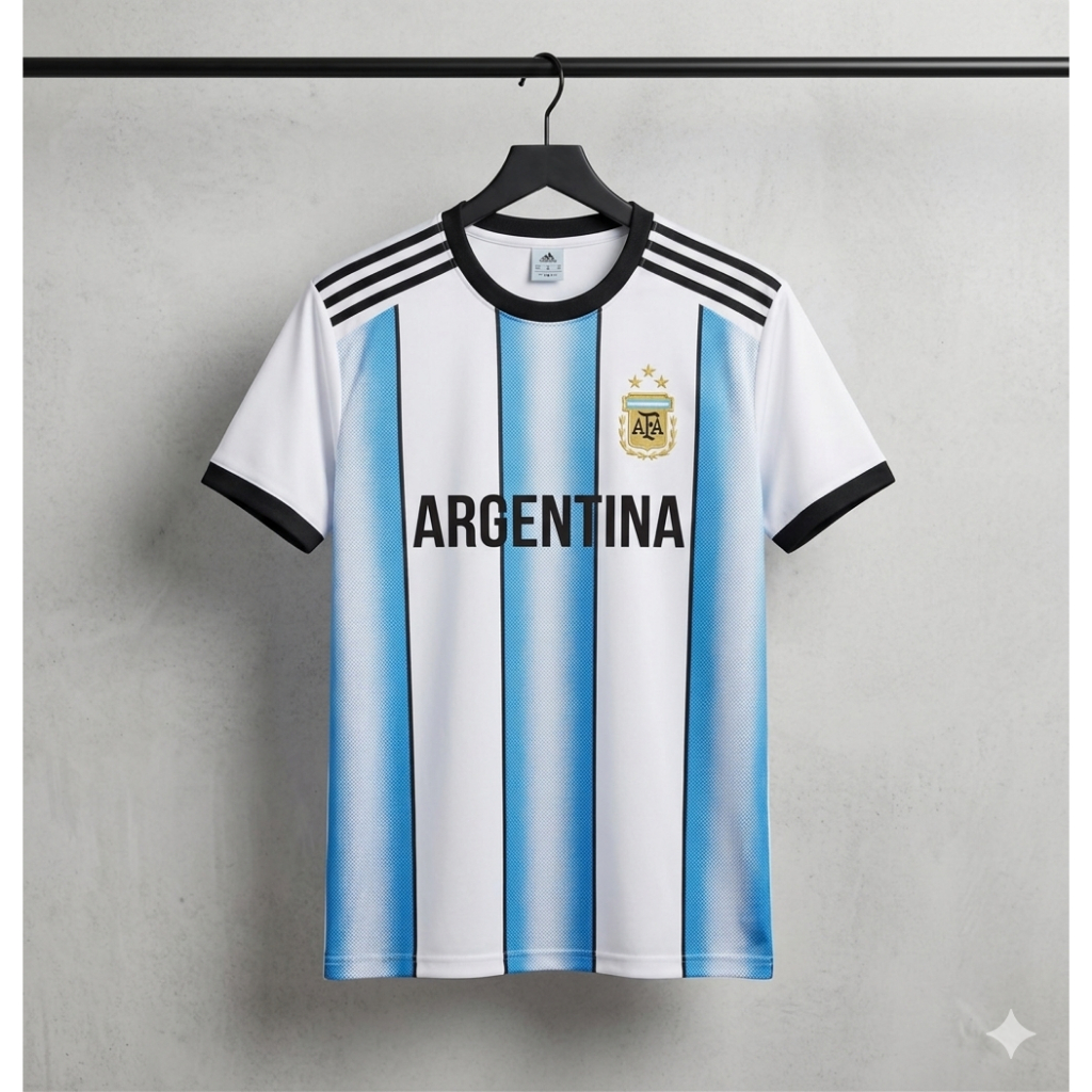 JERSEY BAJU BOLA PENDEK DEWASA ARGENTINA PIALA DUNIA TERBARU