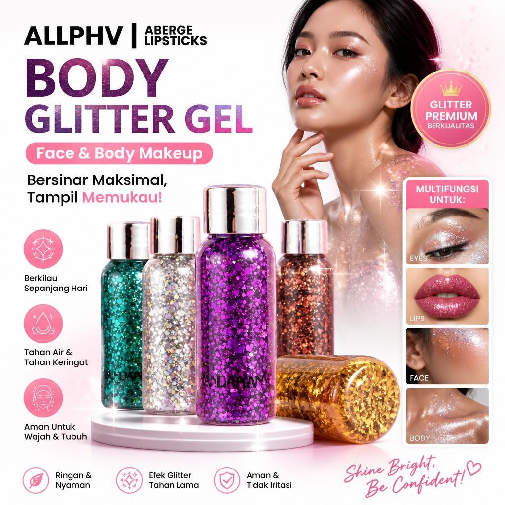 HANDAIYAN 9 Warna Body Glitter Gel Face Make Up Long Lasting Bisa Buat Wajah Dan Tahan Lama Di Badan