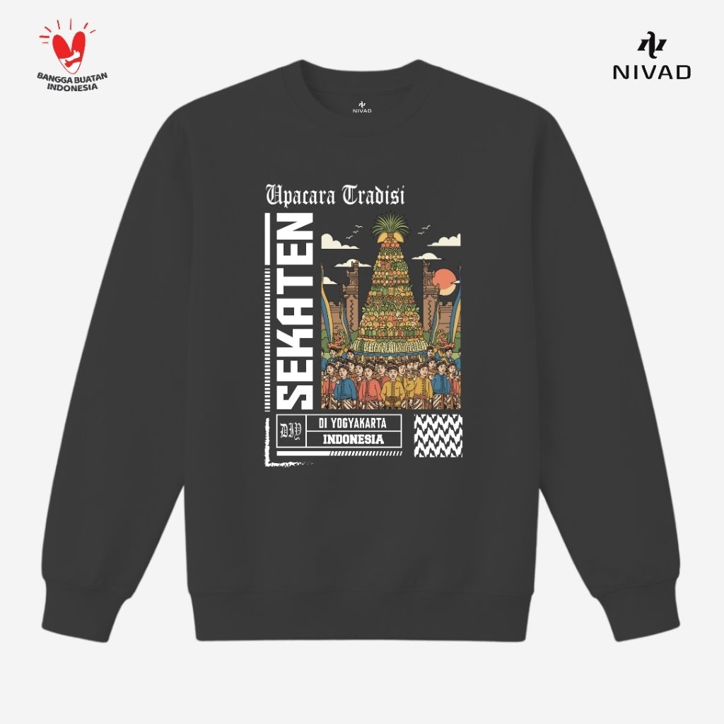 Nivad Sweater Crewneck Upacara Tradisional Yogyakarta Sekaten