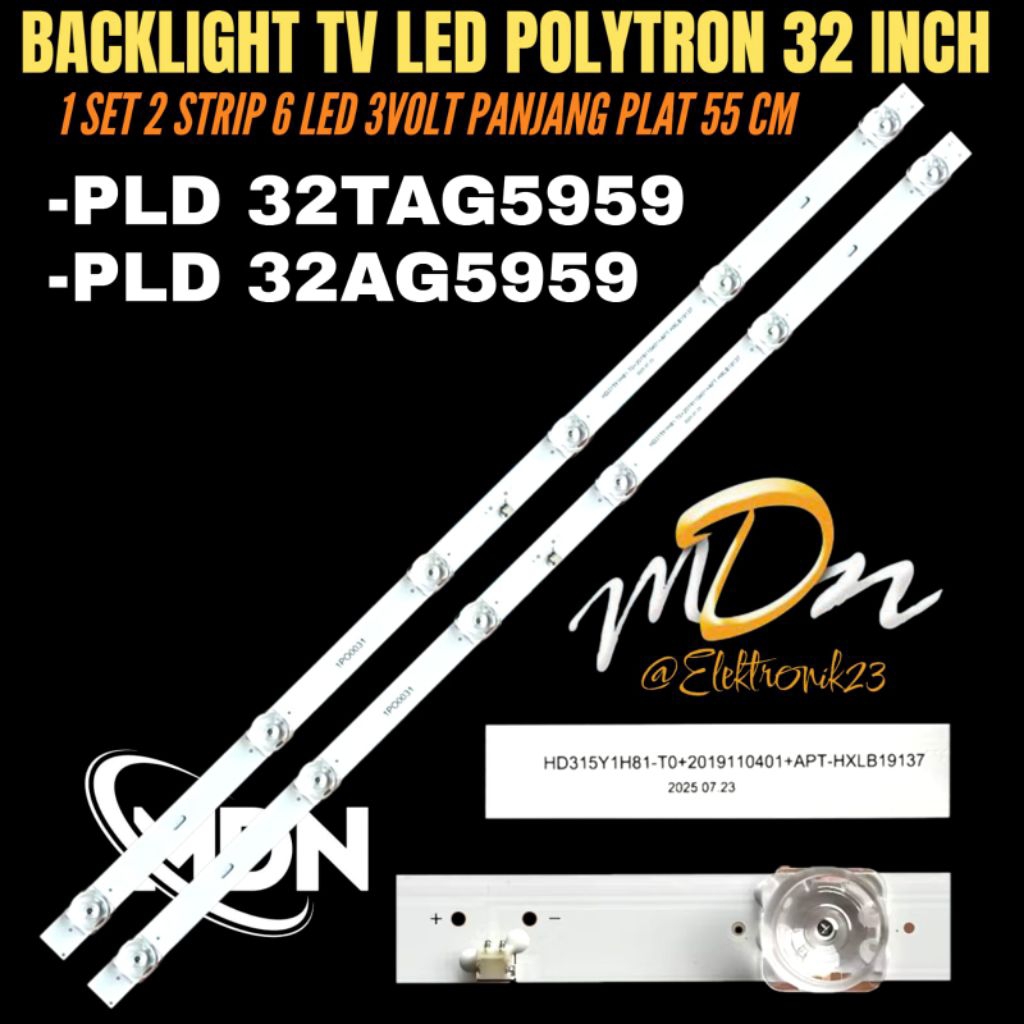 BACKLIGHT TV LED POLYTRON 32 INCH PLD-32TAG5959- PLD-32AG5959 BACKLIGHT TV POLYTRON 32 INCH