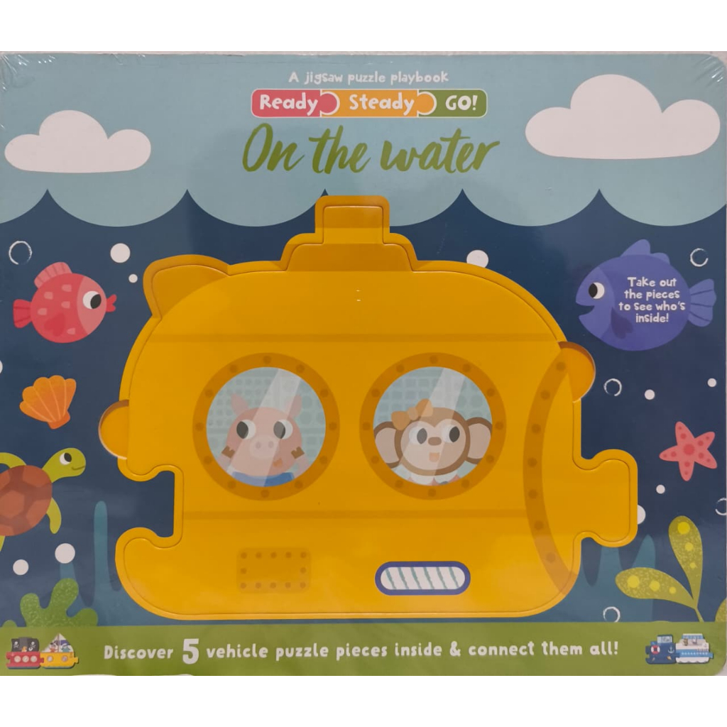 Buku Anak Import Ready Steady Go On The Water - Jigsaw Puzzle Playbook Board Book/buku cerita/puzzle