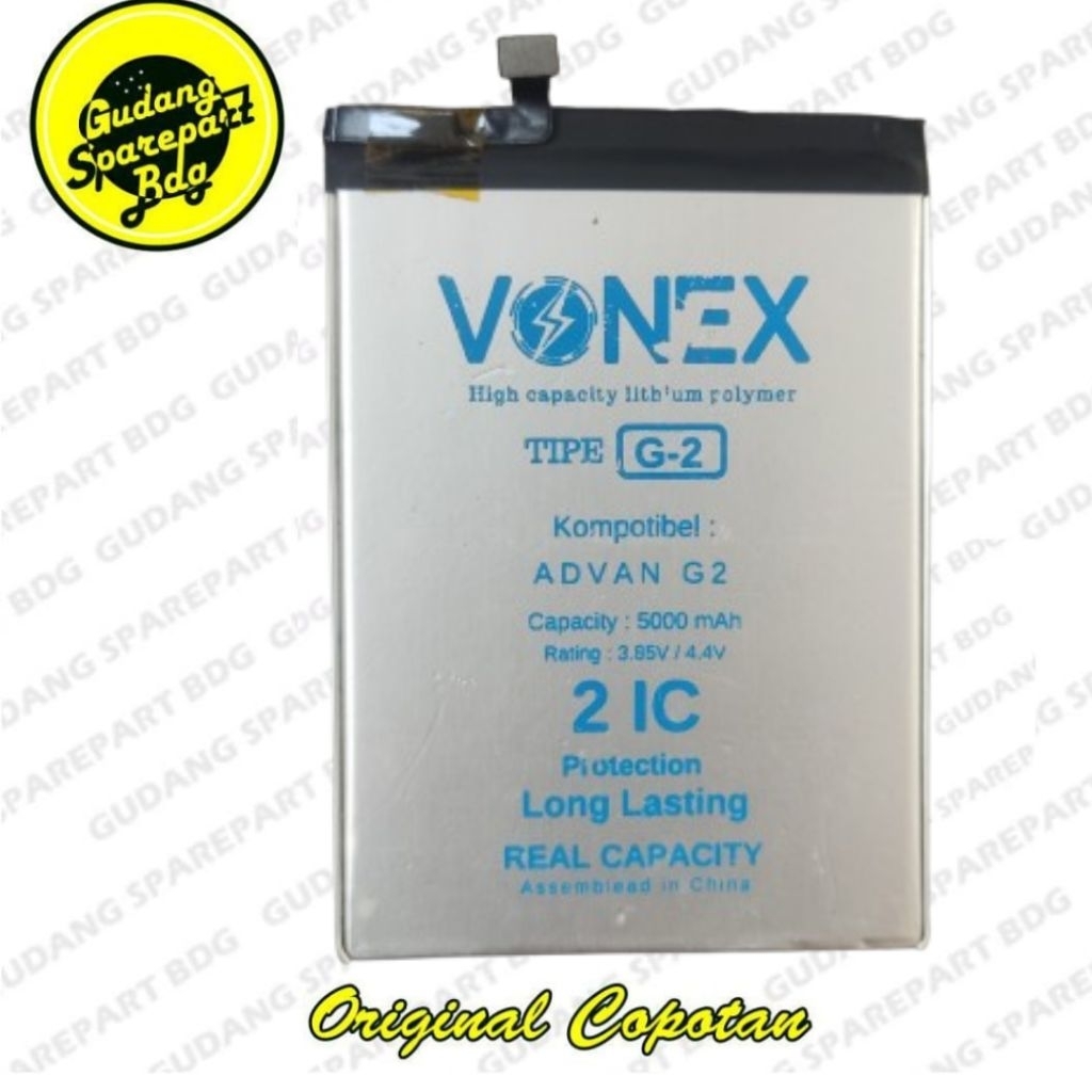 Baterai Advan G2 Vonex 5000 mAh Second Original Copotan