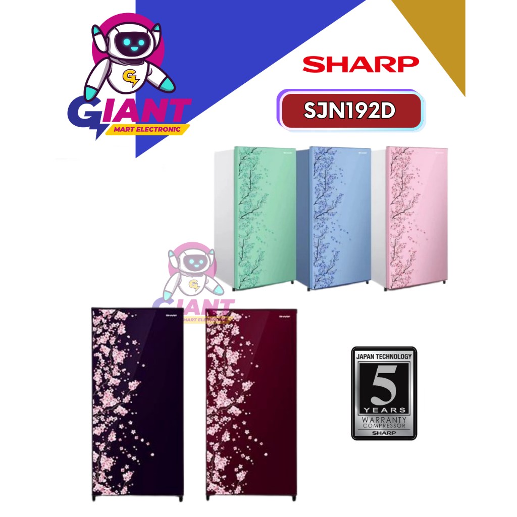 KULKA 1 PINTU SHARP SJN192D-SB/SJN192D-SH/SJN192D-SP/SJN192D-VB/SJN192D-VR KIREI SERIES 175 LITER