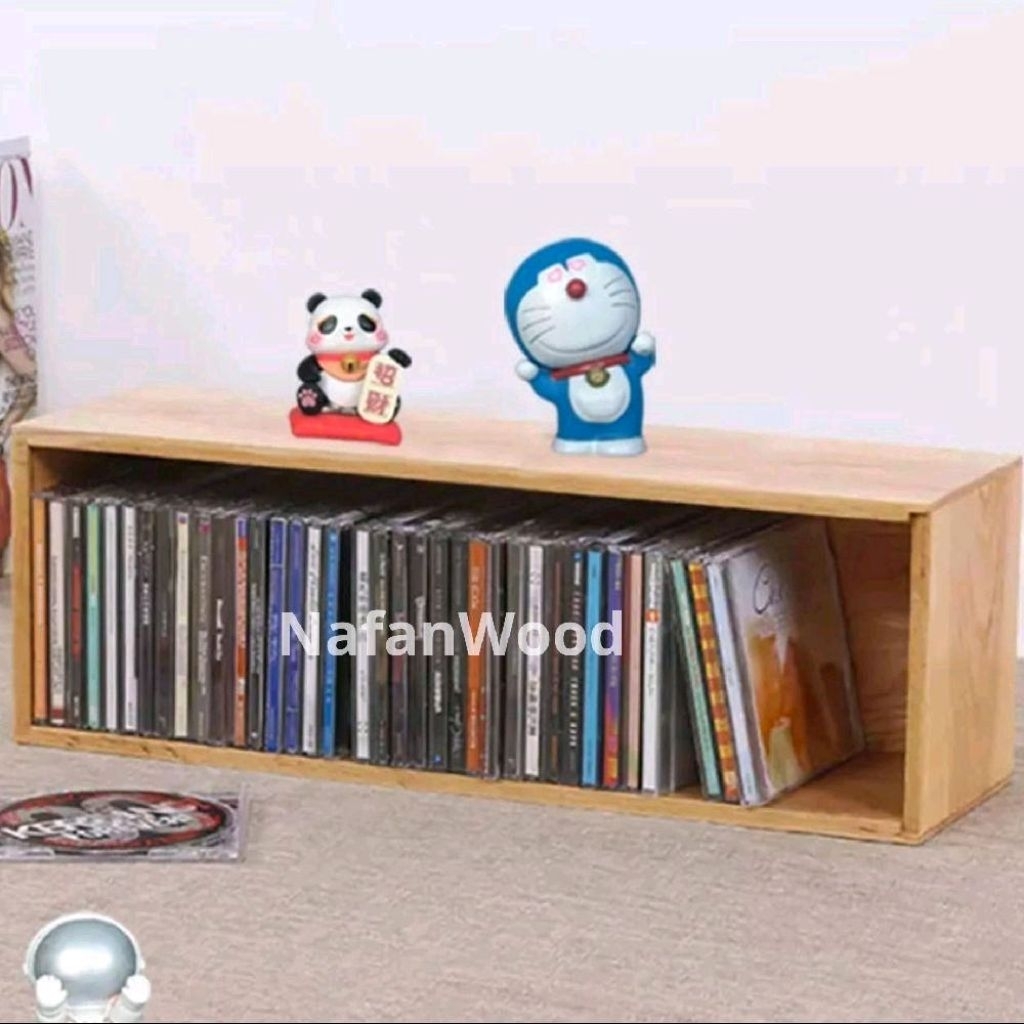 Rak Kayu Tempat Penyimpanan CD atau DVD