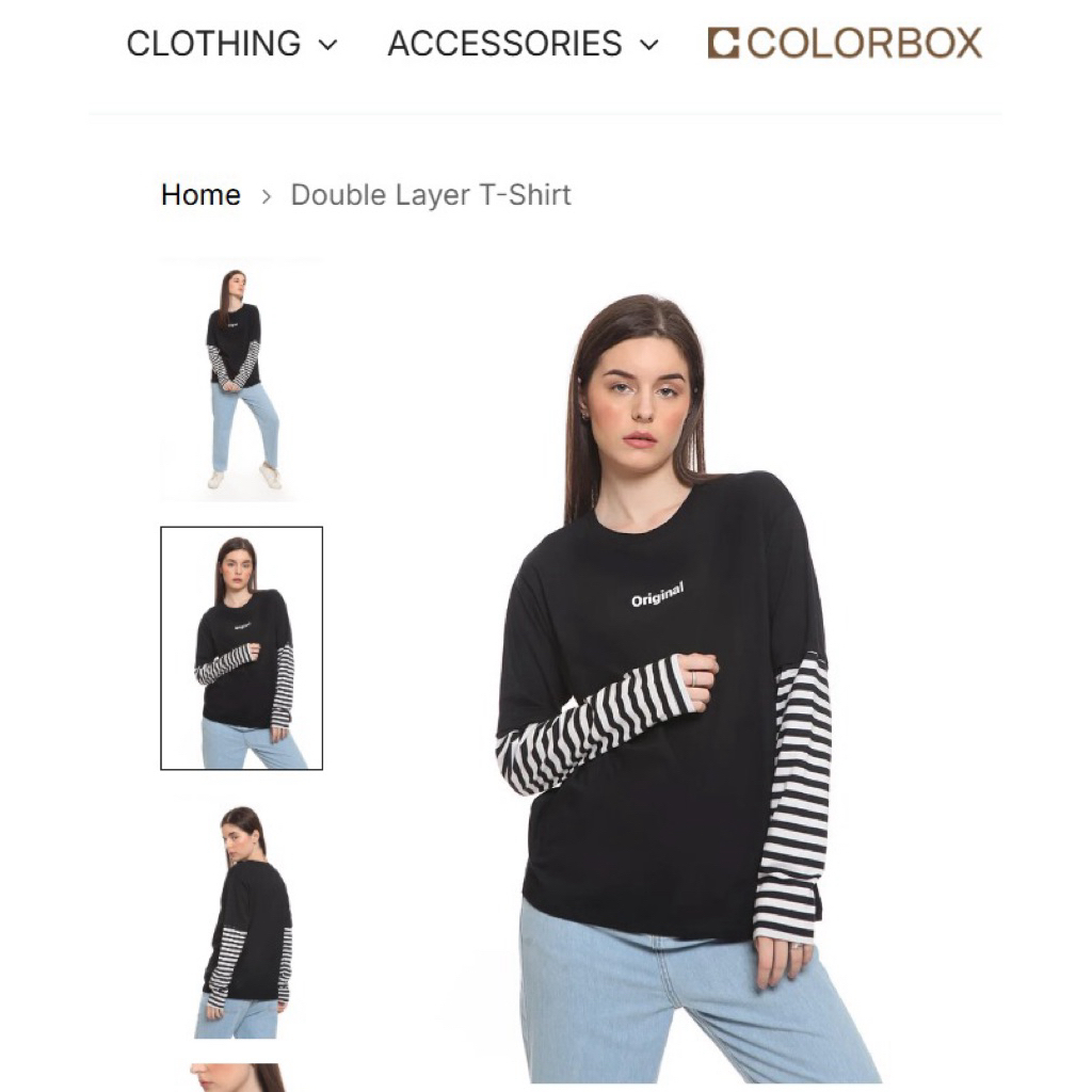 COLORBOX DOUBLE LAYER STRIPES T-SHIRT