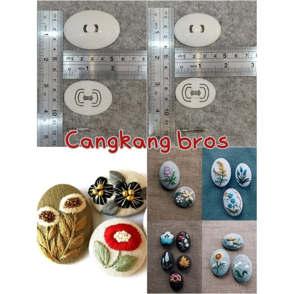 frame cangkang bros Oval Plastik