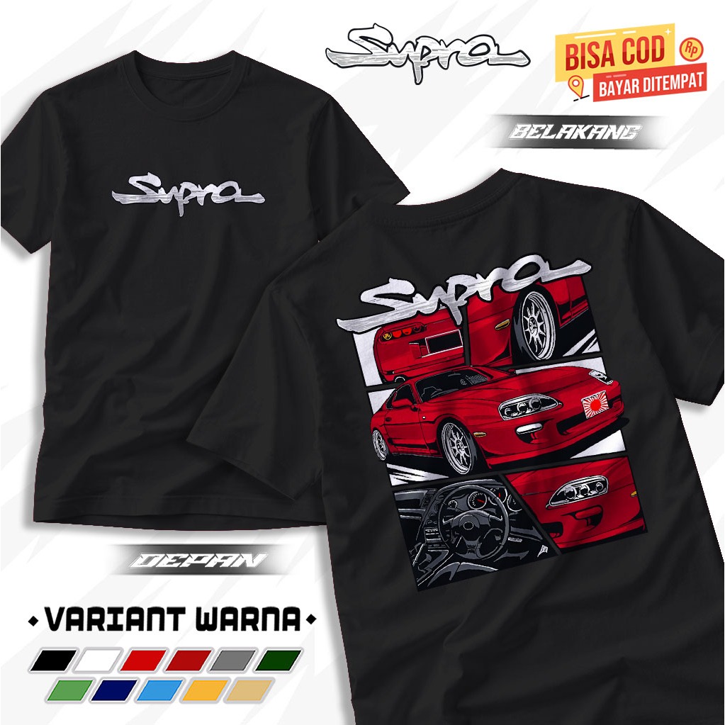Kaos Dewasa Kaos Toyota GR Supra KAOS Toyota Supra Vintage - Atasan Tshirt Pria Wanita Baju