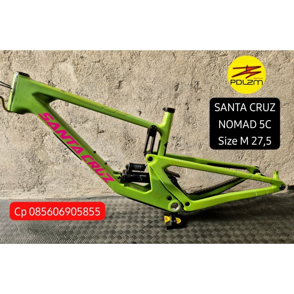 frame set SANTA CRUZ NOMAD 5C CARBON SIZE M 27,5 MULUS REARSHOCK ROCKSHOX SUPER DELUXE BUKAN COMMENC