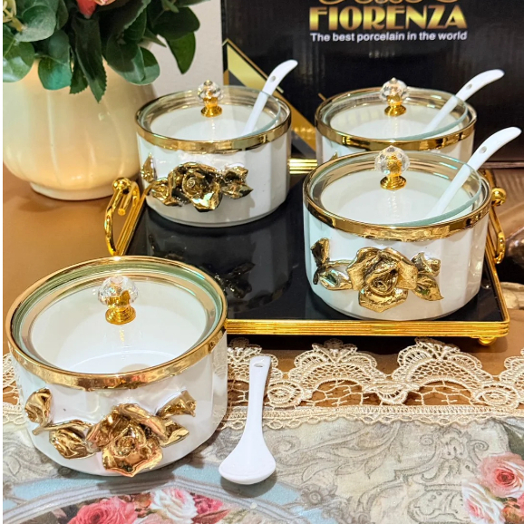 Tempat Bumbu Keramik Mewah Fiorenza AN-824