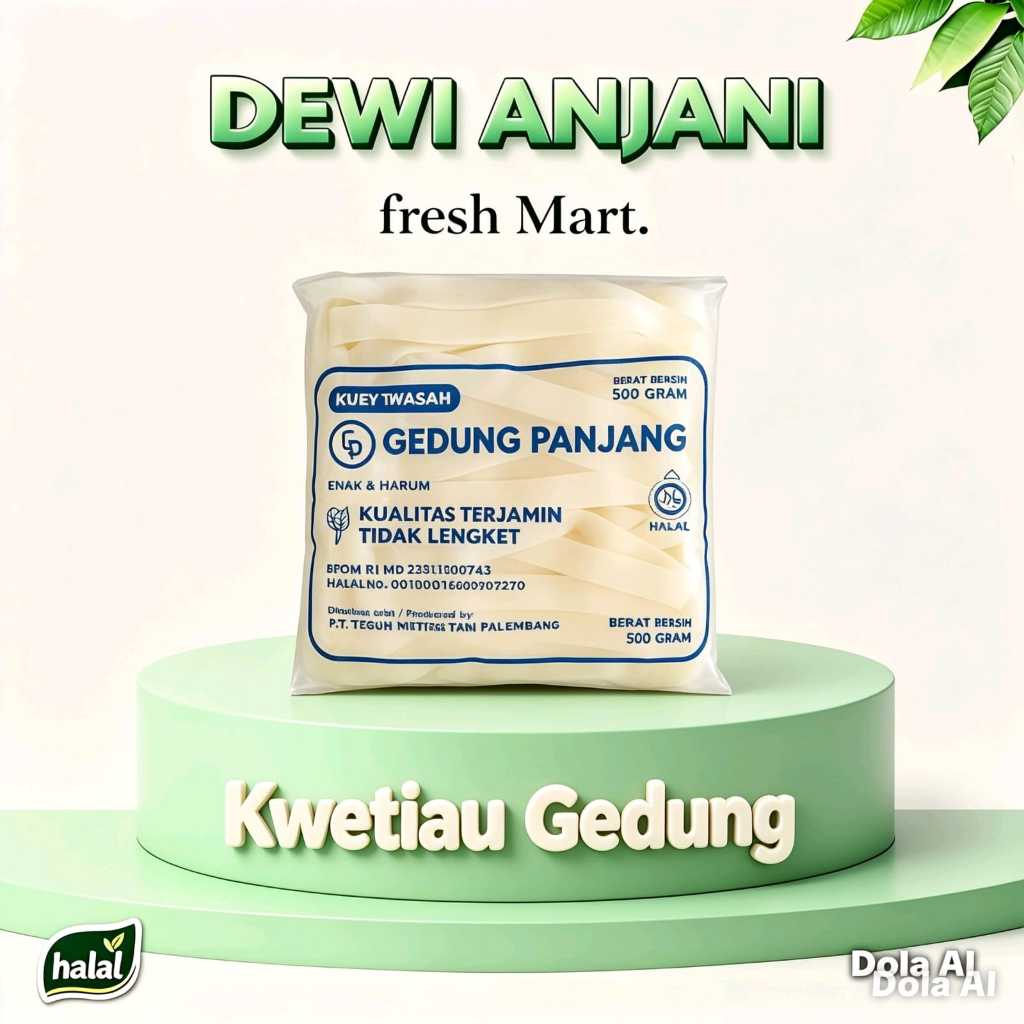 Kwetiau 500g Cap Gedung Panjang / mie kwetiau basah / mi kwetiau