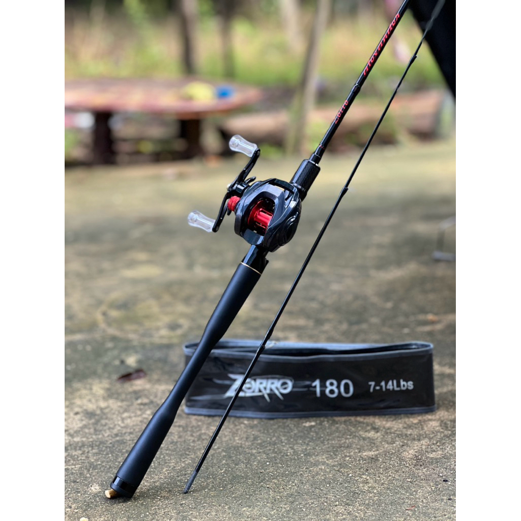 Satu set bc zorro beatrix max gen 2 handle kiri clicker & Joran zorro alexander fuji carbon solid me