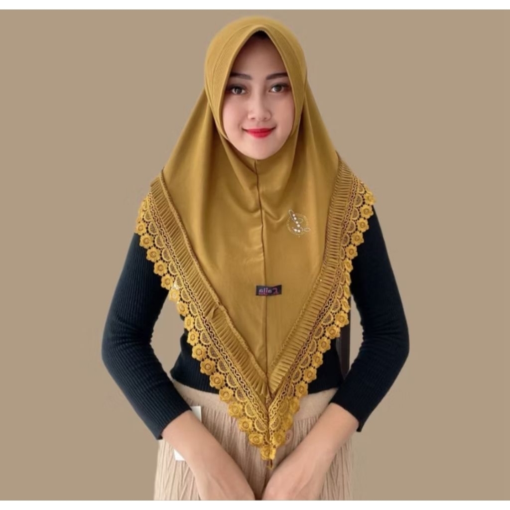 Hijab Instan Renda  Jersey Regina by Laila Hijab
