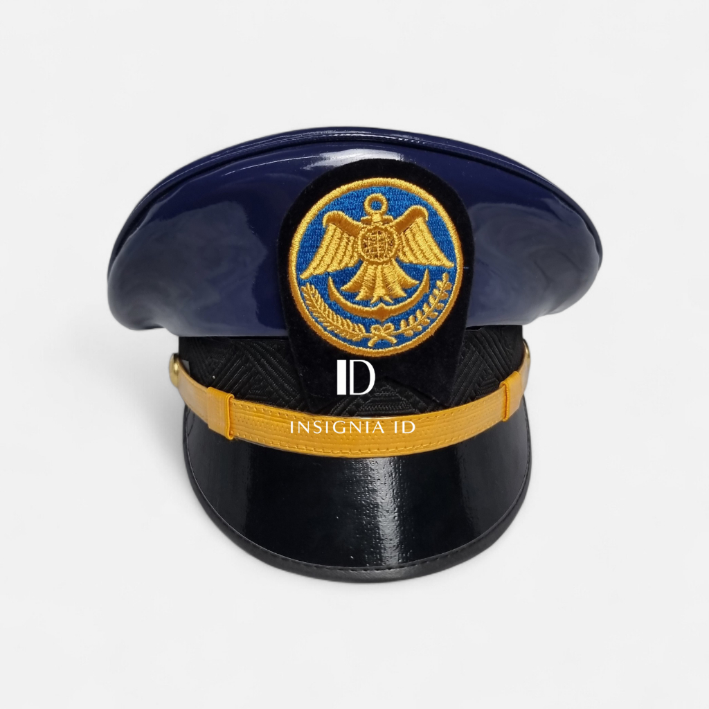Topi Pet PDU PDH Kemenhub Dishub Golongan 3A-3C List Kuning Pria