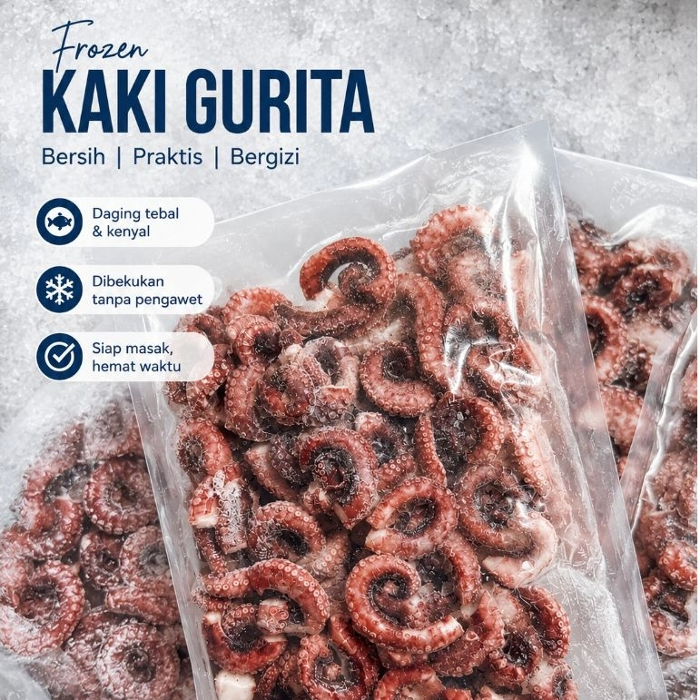 Kaki Gurita 500gr Fresh Frozen Seafood Bergizi Octopus Jepang Korea