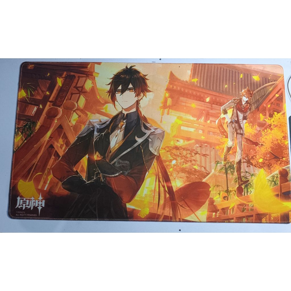 (bekas) mousepad official mihoyo genshin impact zhongli, mousepad genshin impact official mihoyo.
