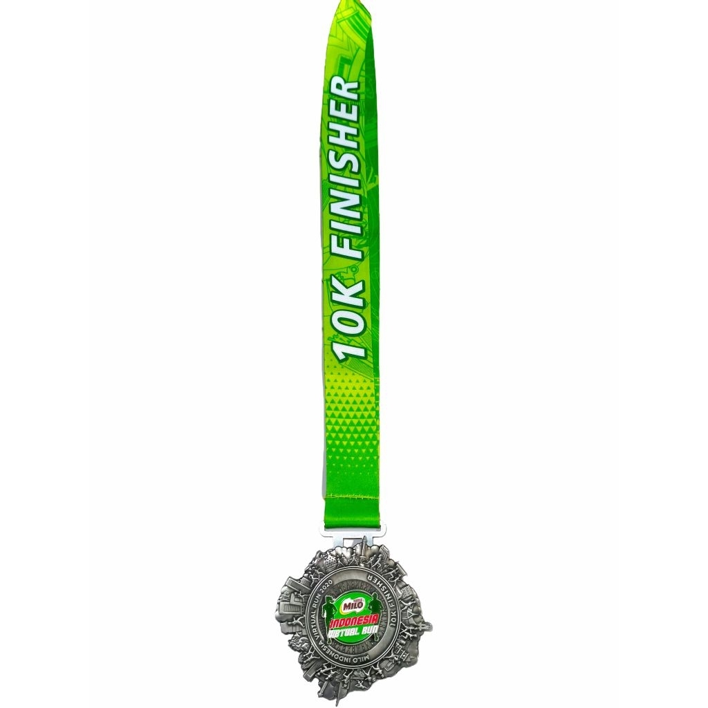 Medali Finisher Running Event Lari Milo Indonesia Virtual Run 2020 - Spin Medal