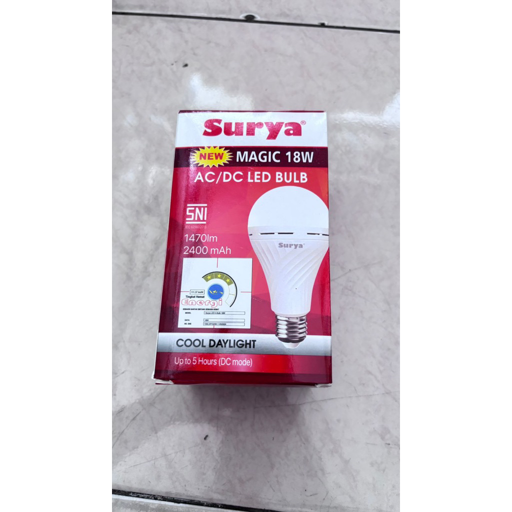 LAMPU EMERGENCY LED AJAIB SURYA 18W