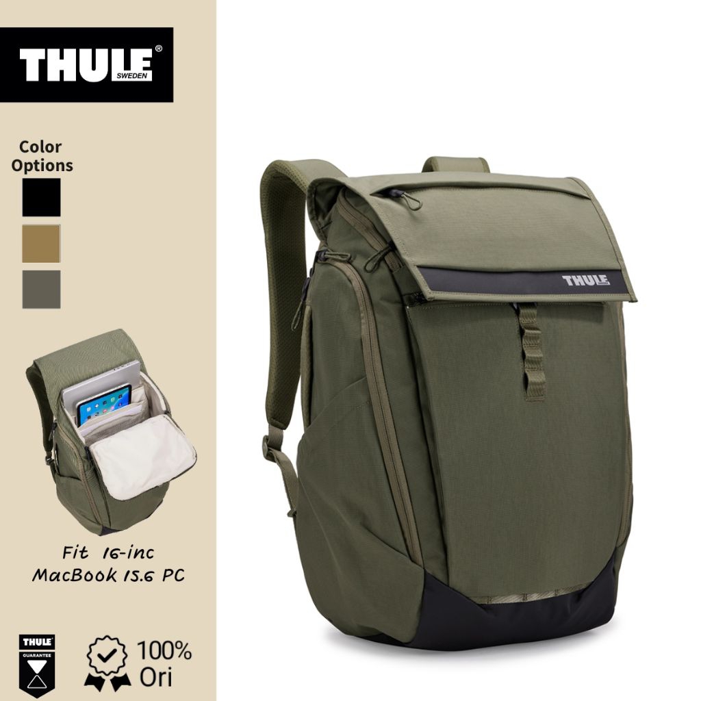 Tas Hiking Rolltop THULE Paramount 3 27L Premium Laptop Backpack Laptop Tas Fungsional Harian Sepeda