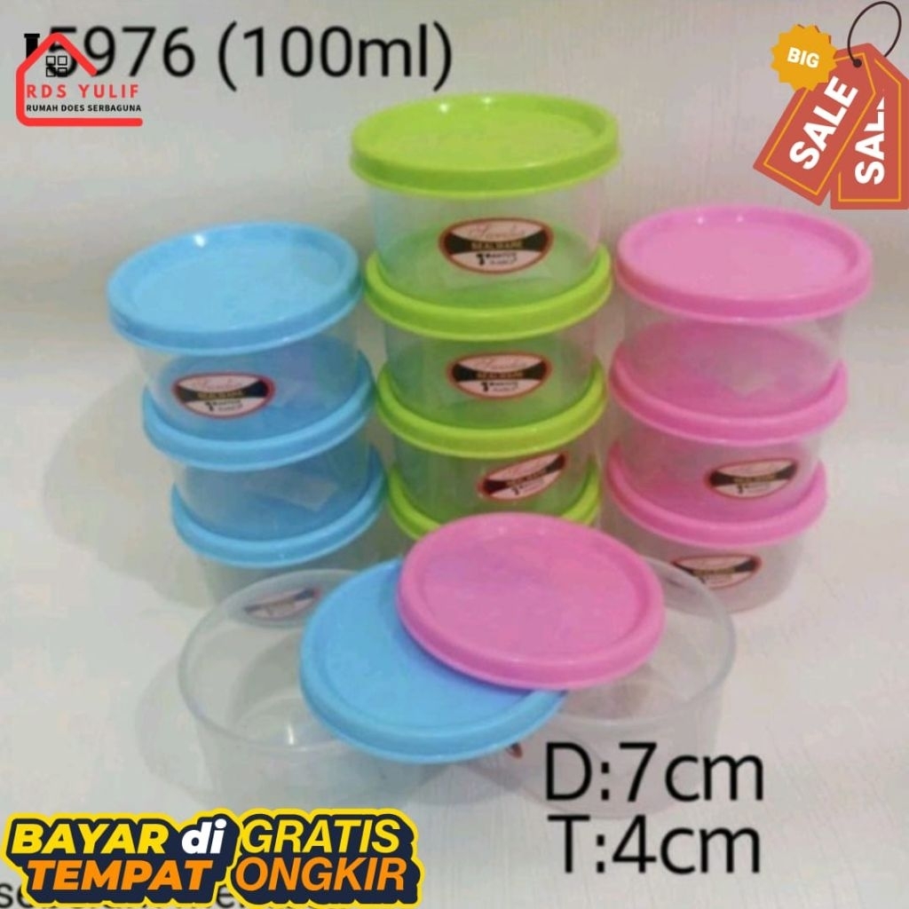 Toples Kecil Plastik Sealware 100ml - Food Safe/ Toples Kecil