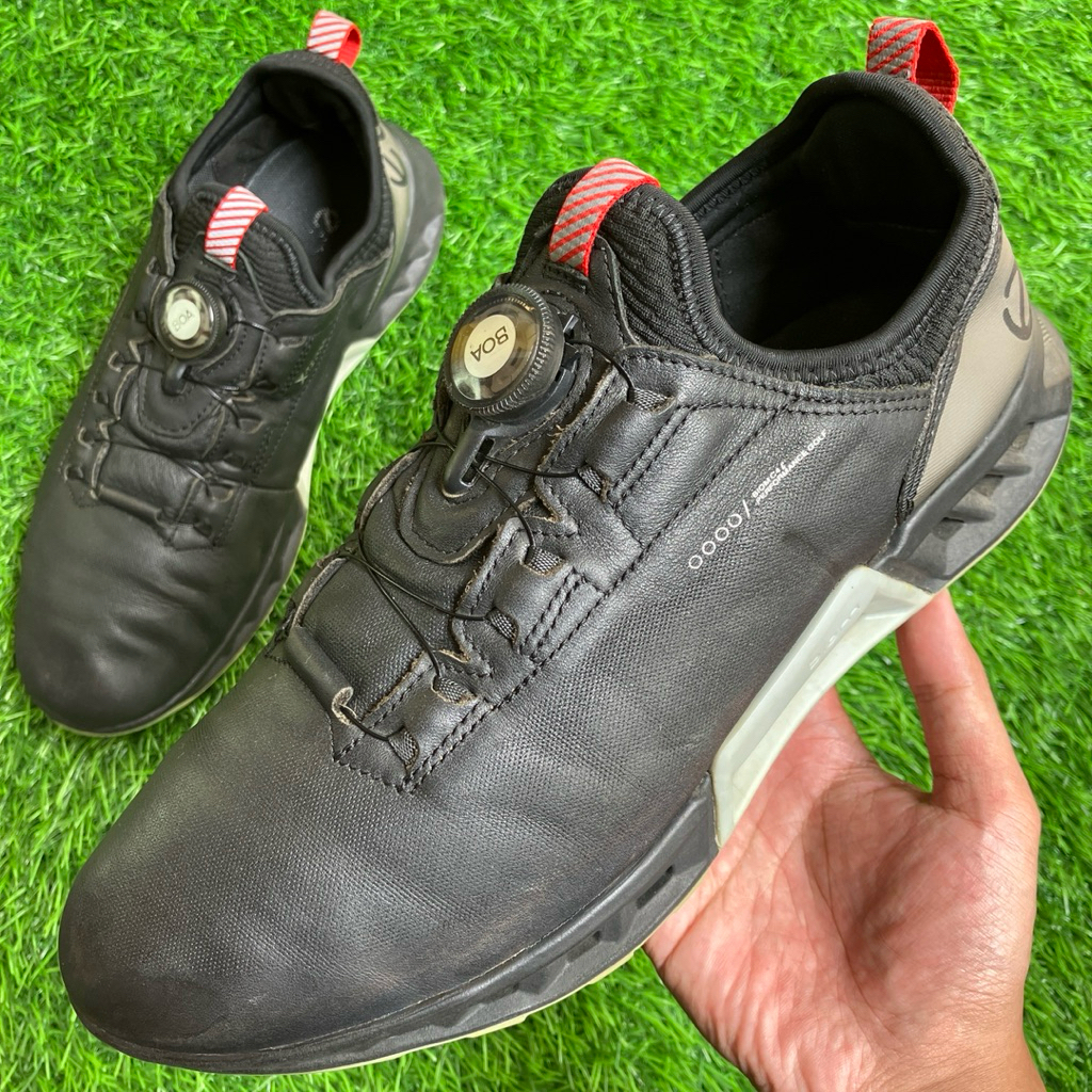 ECCO BIOM C4 Black Leather Golf Shoes size 43