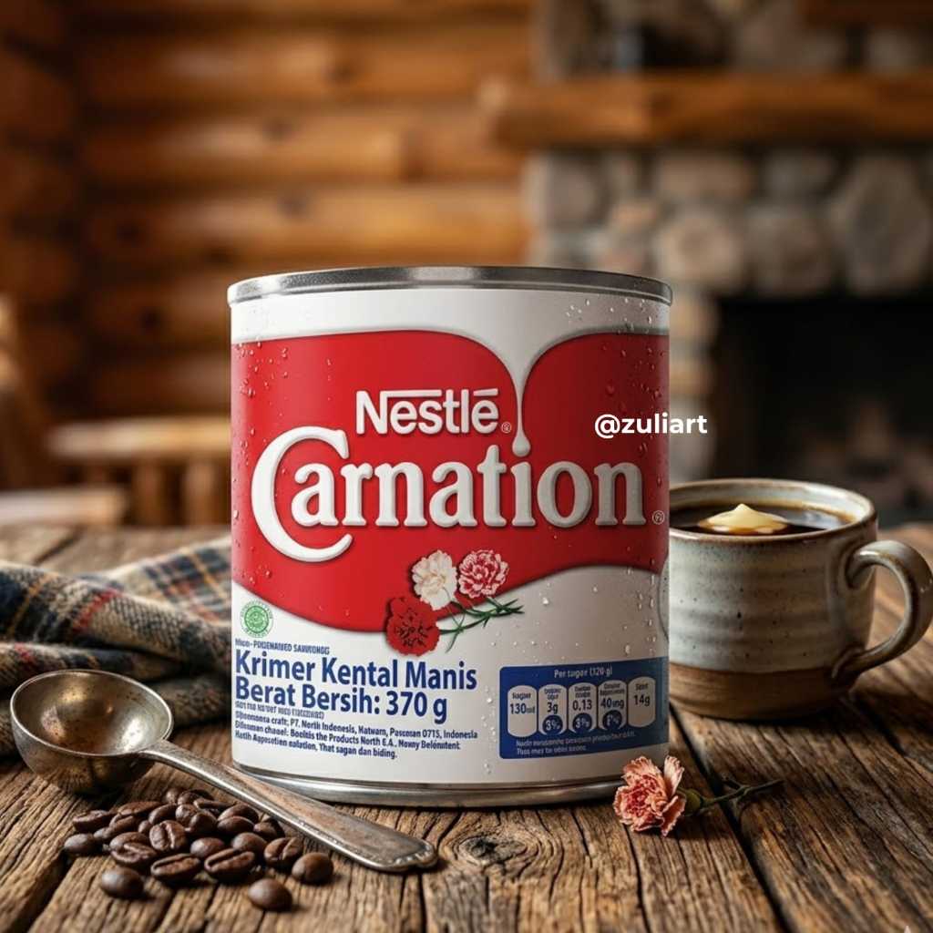 carnation creamer kental manis 365gr/ susu kaleng enak