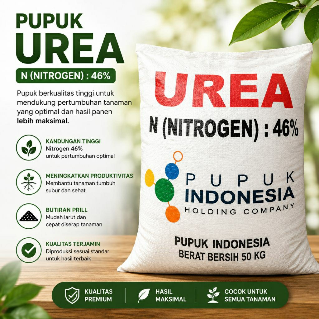 Pupuk Urea Original Kandungan Nitrogen 46% Cocok Untuk Semua Jenis Tanaman [1kg]