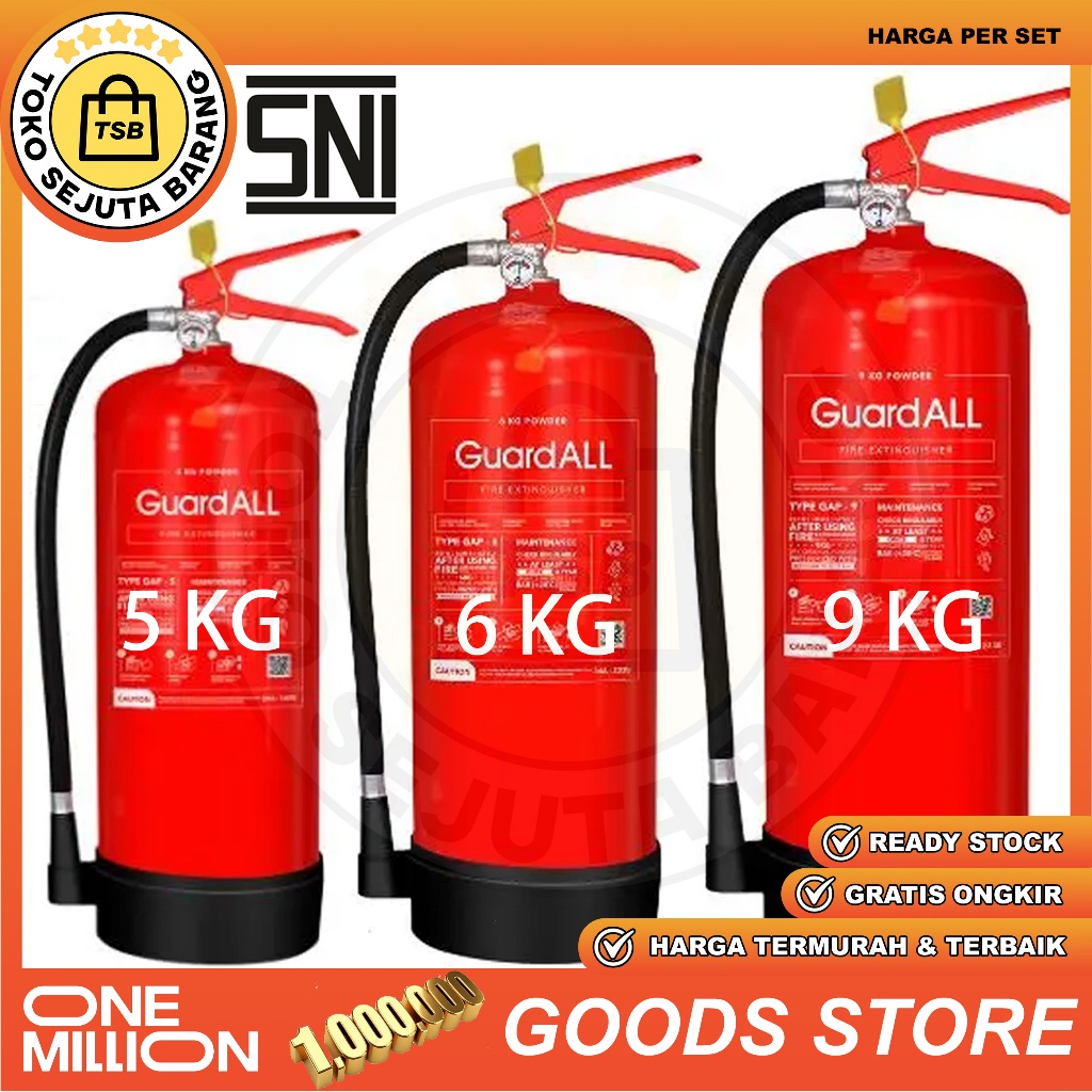 Apar Alat Pemadam Tabung Kebakaran Api 9kg 6kg 5kg Tekanan Tinggi Dry Serbuk Kimia Kering Darurat Ke