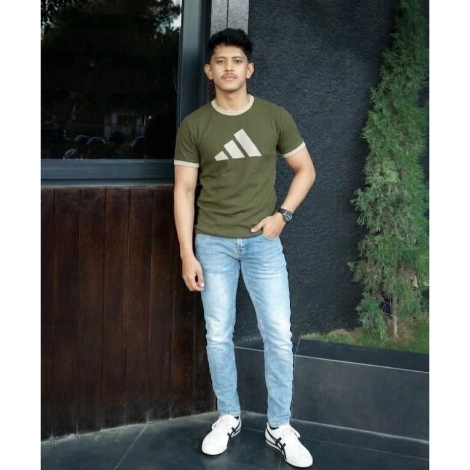 AHKAL CALIFORNIA WAFFLE TSHIRT - KAOS WAFFLE LENGAN PENDEK MODEL KANTONG - KAOS LENGAN PENDEK BAHAN 