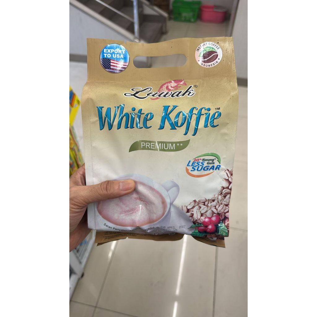 Luwak White Koffie Premium 30% less sugar