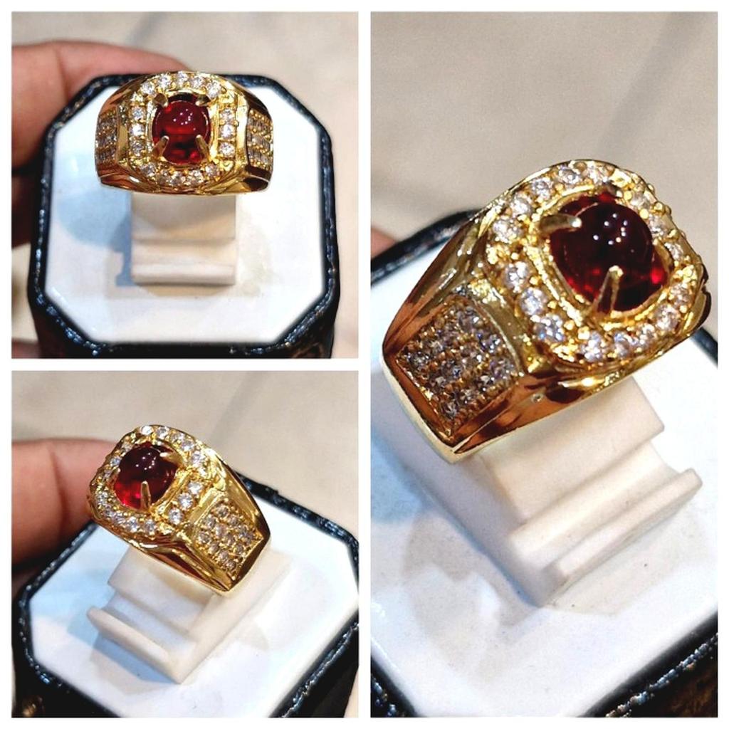 batu cincin permata mustika siam mewah dan elegan