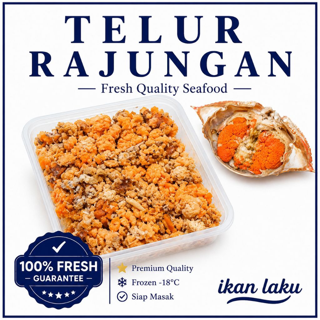 Ikan Laku - Telur Rajungan Kepiting Premium — Tinggi Protein Cocok MPASI Lezat