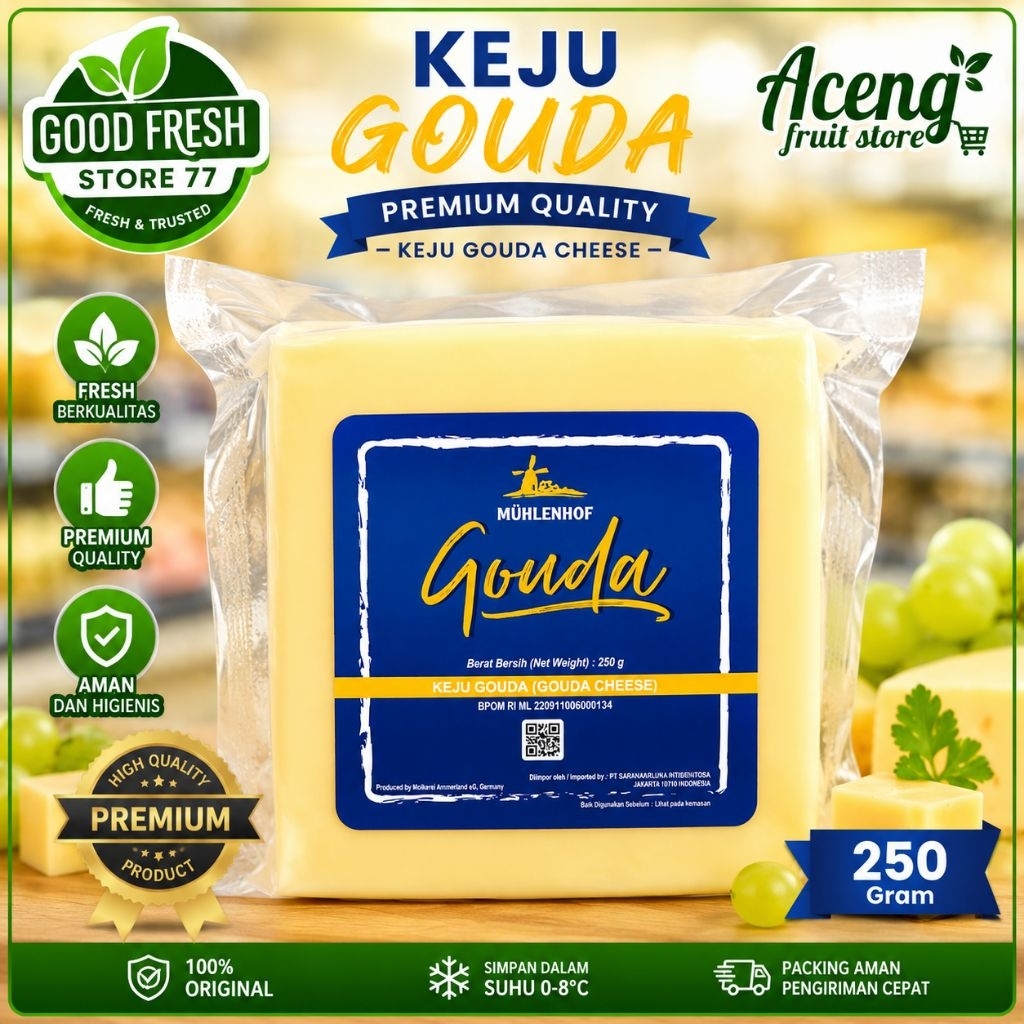 Keju muhlenhof Gouda keju Gouda cheese 250 gram