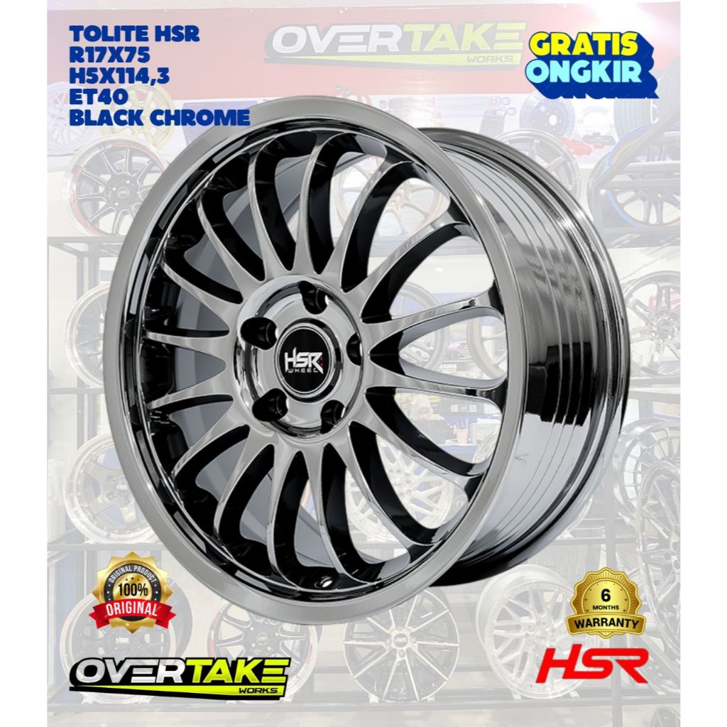 PELAK RACING R17 TOLITE HSR RING 17 H5X114 UNTUK TERIOS, RUSH, INNOVA XL7, INNOVA, XL7, DLL RING 17