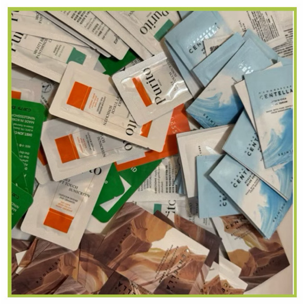 sample sachet skincare korea