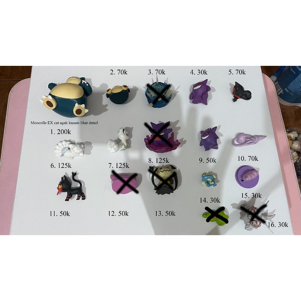 POKEMON FIGURE SNORLAX MONCOLLE GENGAR ALOLA VULPIX