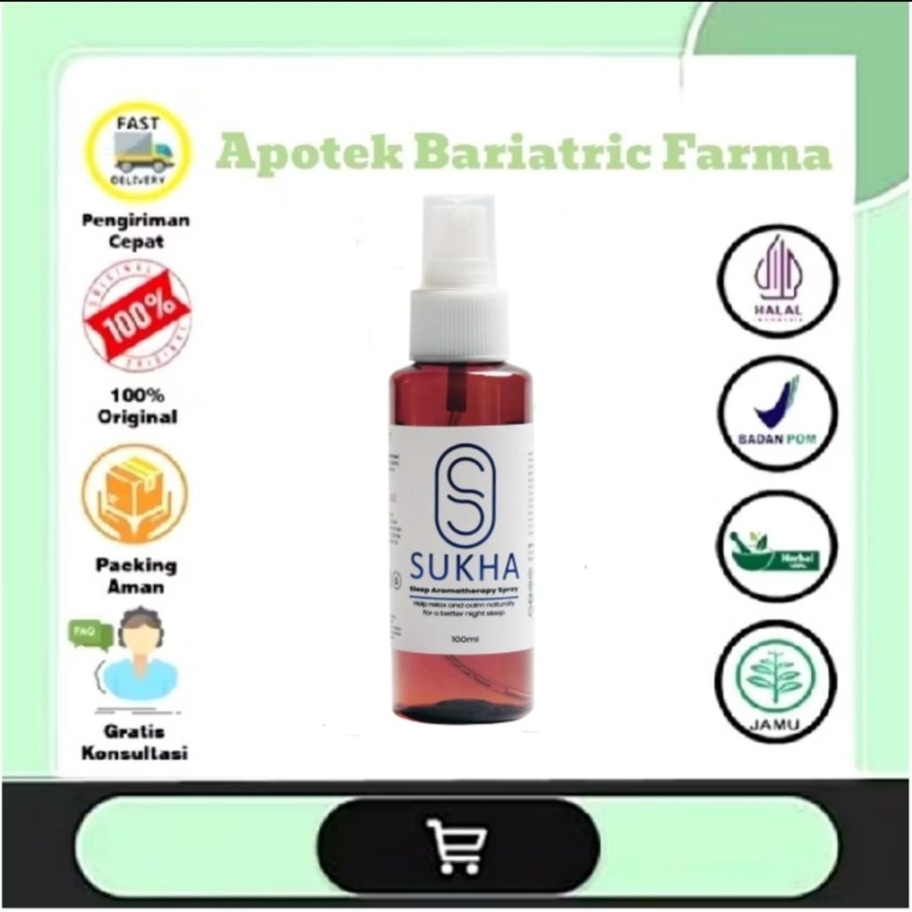 Sukha Pulas - Natural Deep Sleep Aid Aromatherapy Spray 100ml BPOM Certified Menenangkan Insomnia & 