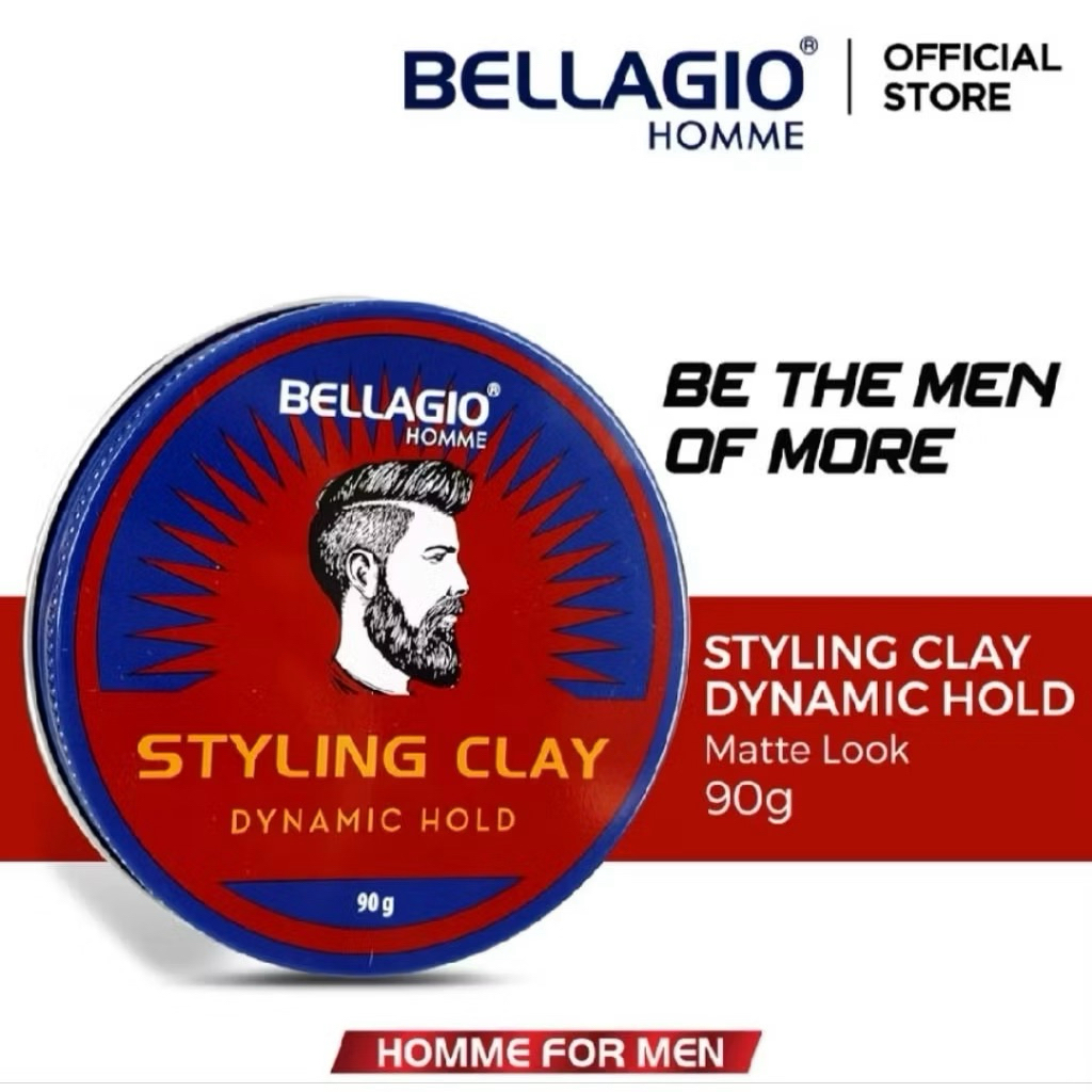 Bellagio homme styling clay 90g / Bellagio Pomade minyak rambut