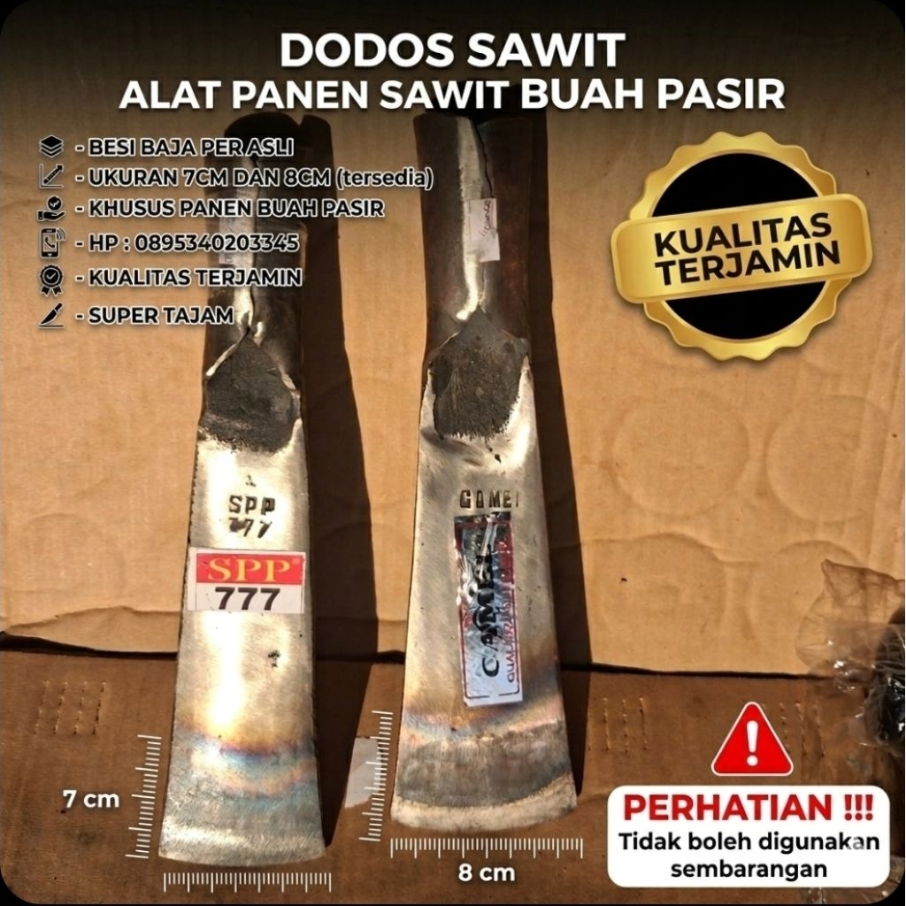 Dodos Sawit Buah Pasir Baja Per Asli – Super Tajam & Berkualitas