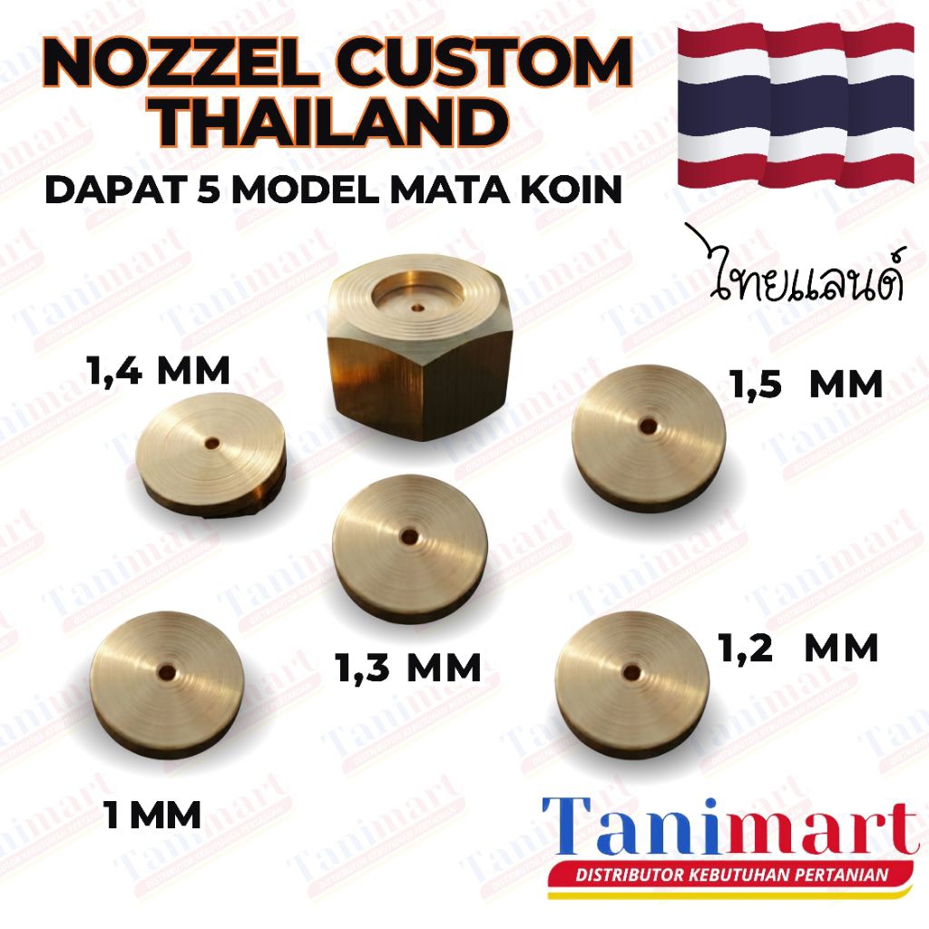 NOZZEL CUSTOM BAUT THAILAND / NOZZEL SPRAYER MESIN / SPUYER SPRAYER MESIN / NOZZEL BAUT