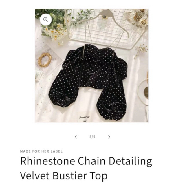 Pl Blouse Atasan Top Satin Silk Brand Navy Crop Mewah Gold Velvet