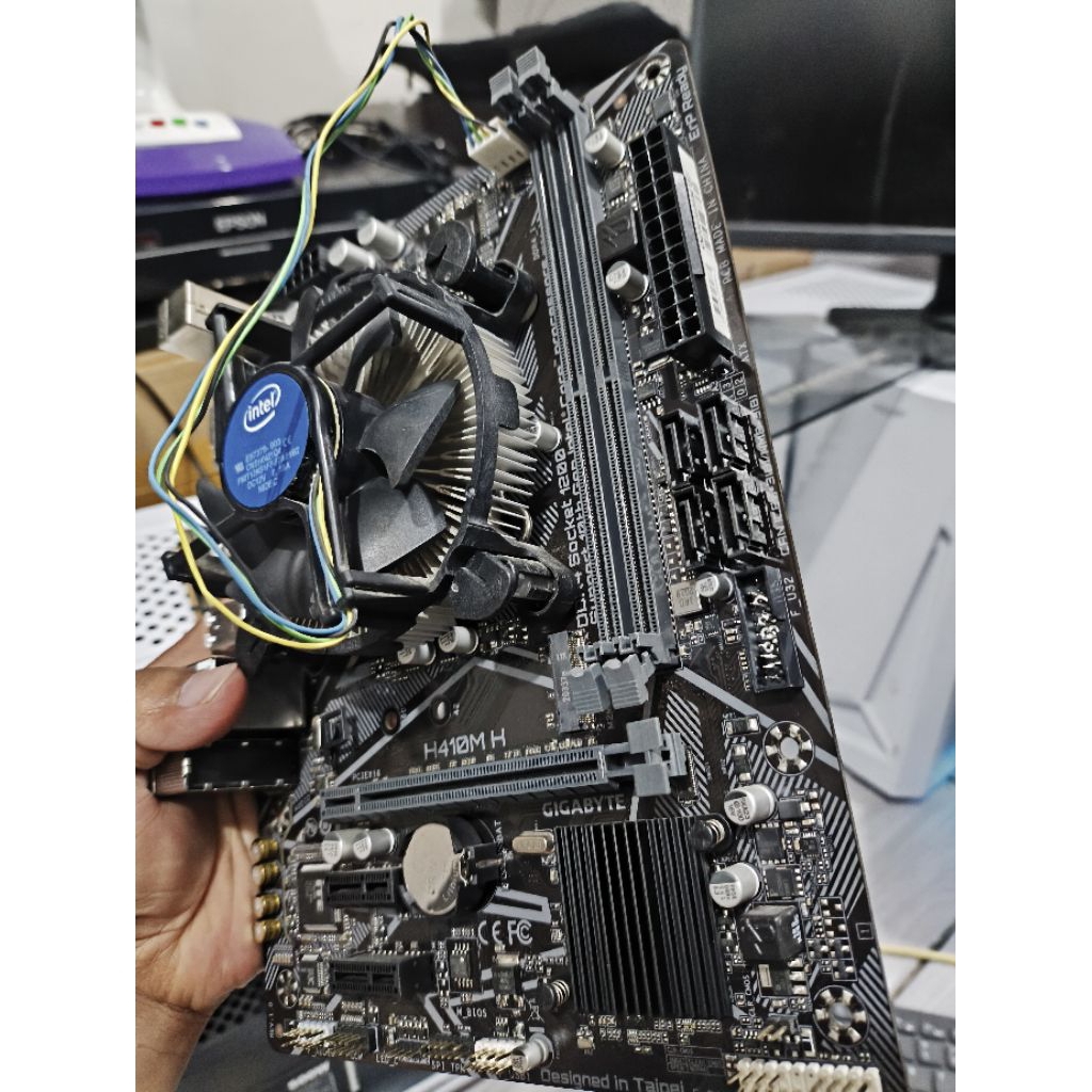 Paket Hemat PC rakitan Intel G6400 Gen 10 + mobo gigabyte H410M H + Ram 4x2 GB
