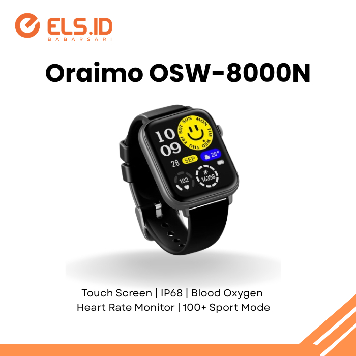 Oraimo Smartwatch Watch 6N OSW-8000N Jam Tangan Pintar AI 1.83" TFT Full Colour Touch Screen IP68 Wa