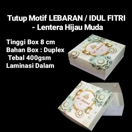 Box Kue Hampers Pudding Lebaran 30 x 30 x 8 Cm Dus Kotak Brownies Motif Idul Fitri
