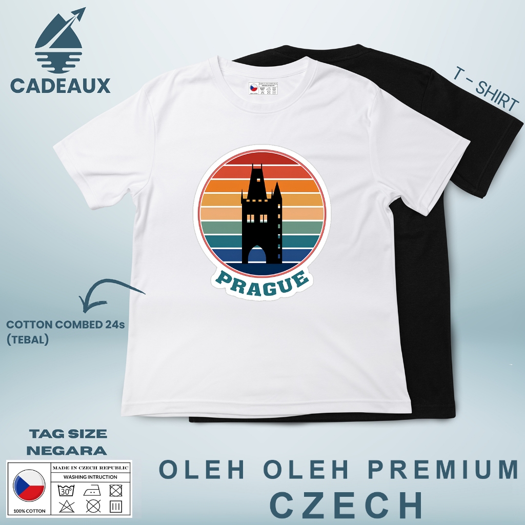 Kaos Oleh Oleh CZECH 30 PAKAI TAG ASAL NEGARA CZECH REPUBLIC T-Shirt Cotton Combed 24s SOUVENIR PREM