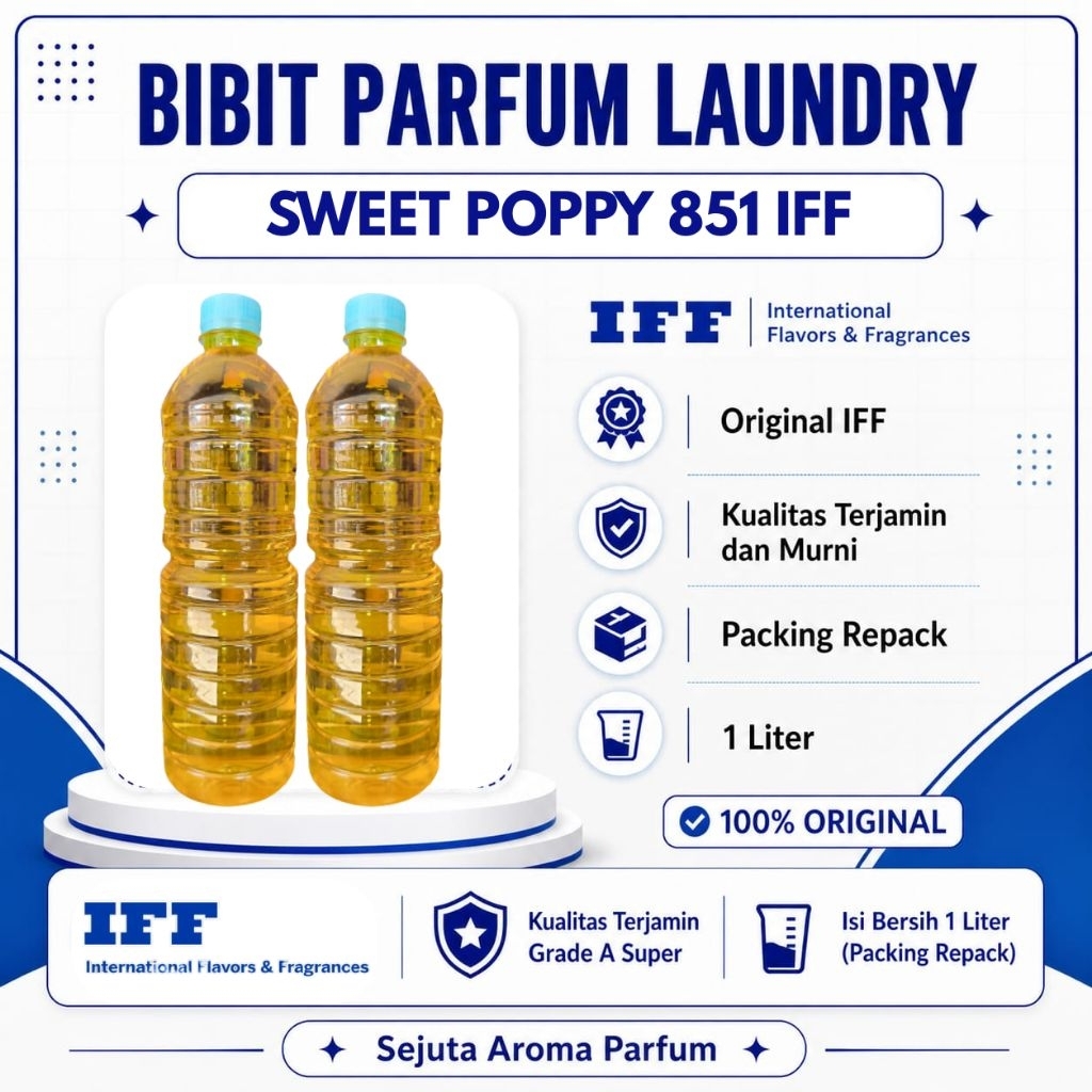SWEET POPPY 851 (BIBIT PARFUM LAUNDRY) ORIGINAL IFF UK.1 Ltr