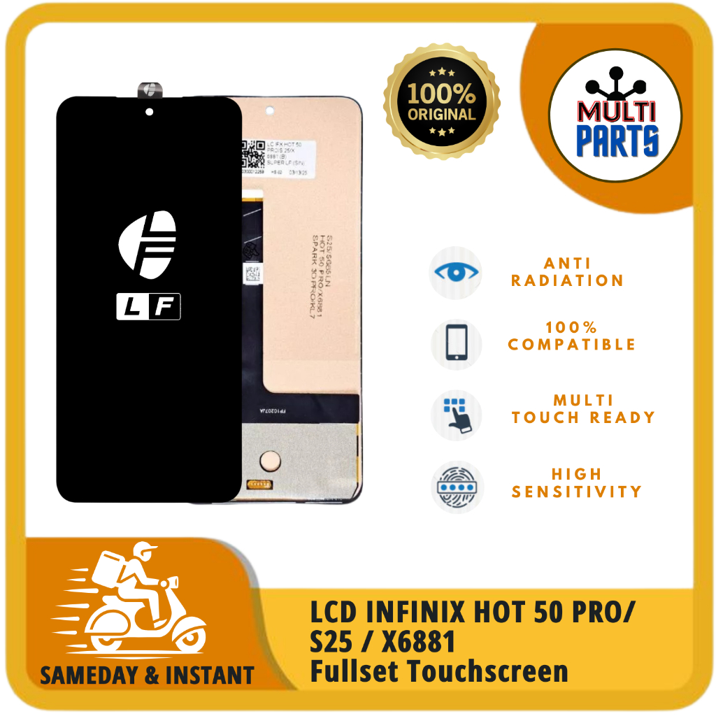 LCD INFINIX HOT 50 PRO / S25 / X6881 FULLSET TOUCHSCREEN