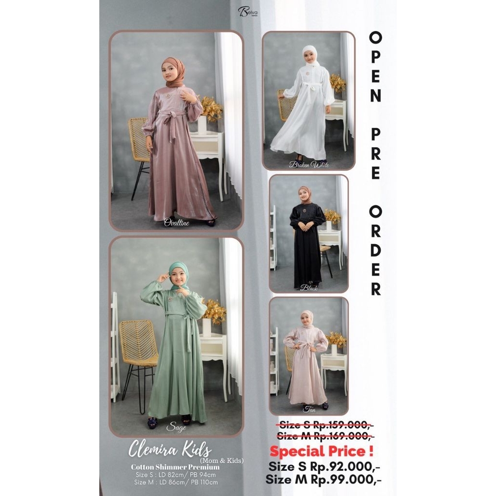 (READY) CLEMIRA DRESS KIDS by BELVA // Dress Anak Premium